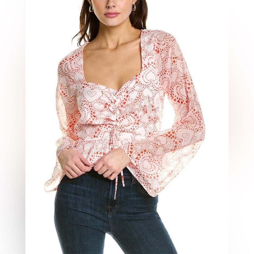 BCBGENERATION Hearts Ruched Front Top